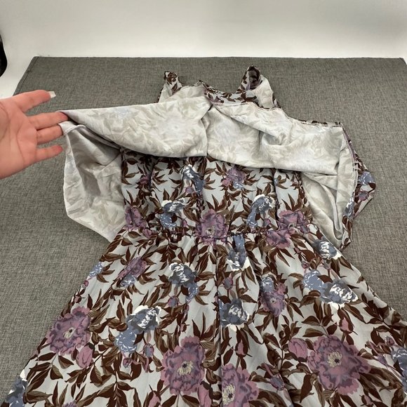 Love @ First Sight Floral Romper Medium Brand New Sleeveless Flowy Pleated Top P - Picture 4 of 15